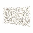 Polaris Rectangle Curved Metal Abstract Wall Art - Gold