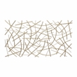 Polaris Rectangle Curved Metal Abstract Wall Art - Gold