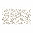 Polaris Rectangle Curved Metal Abstract Wall Art - Gold