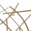 Polaris Rectangle Curved Metal Abstract Wall Art - Gold