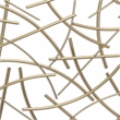 Polaris Rectangle Curved Metal Abstract Wall Art - Gold