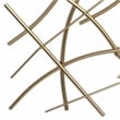 Polaris Rectangle Curved Metal Abstract Wall Art - Gold