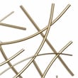 Polaris Rectangle Curved Metal Abstract Wall Art - Gold