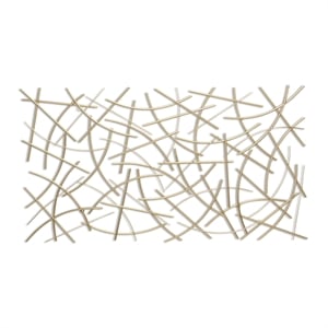 Polaris Rectangle Curved Metal Abstract Wall Art - Gold