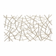 Polaris Rectangle Curved Metal Abstract Wall Art - Gold