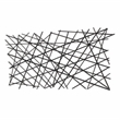 Polaris Rectangle Linear Metal Abstract Wall Art - Black