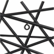 Polaris Rectangle Linear Metal Abstract Wall Art - Black