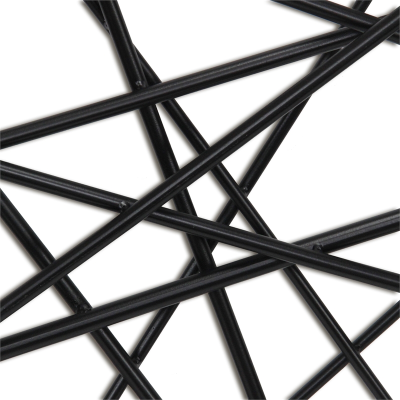 Polaris Rectangle Linear Metal Abstract Wall Art - Black