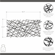 Polaris Rectangle Linear Metal Abstract Wall Art - Black