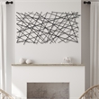 Polaris Rectangle Linear Metal Abstract Wall Art - Black