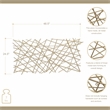 Polaris Rectangle Linear Metal Abstract Wall Art - Gold