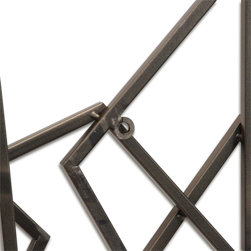 Astraga Multi Pentagon Metal Wall Art - Bronze
