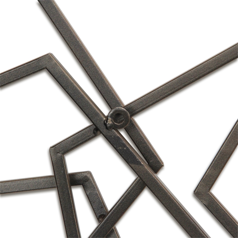Astraga Multi Pentagon Metal Wall Art - Bronze