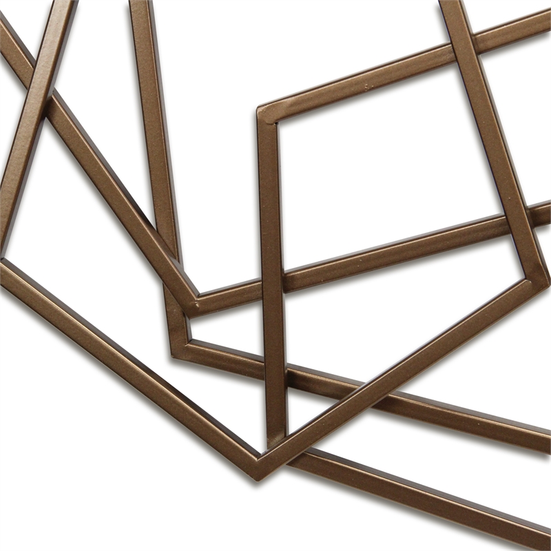 Astraga Multi Pentagon Metal Wall Art - Bronze