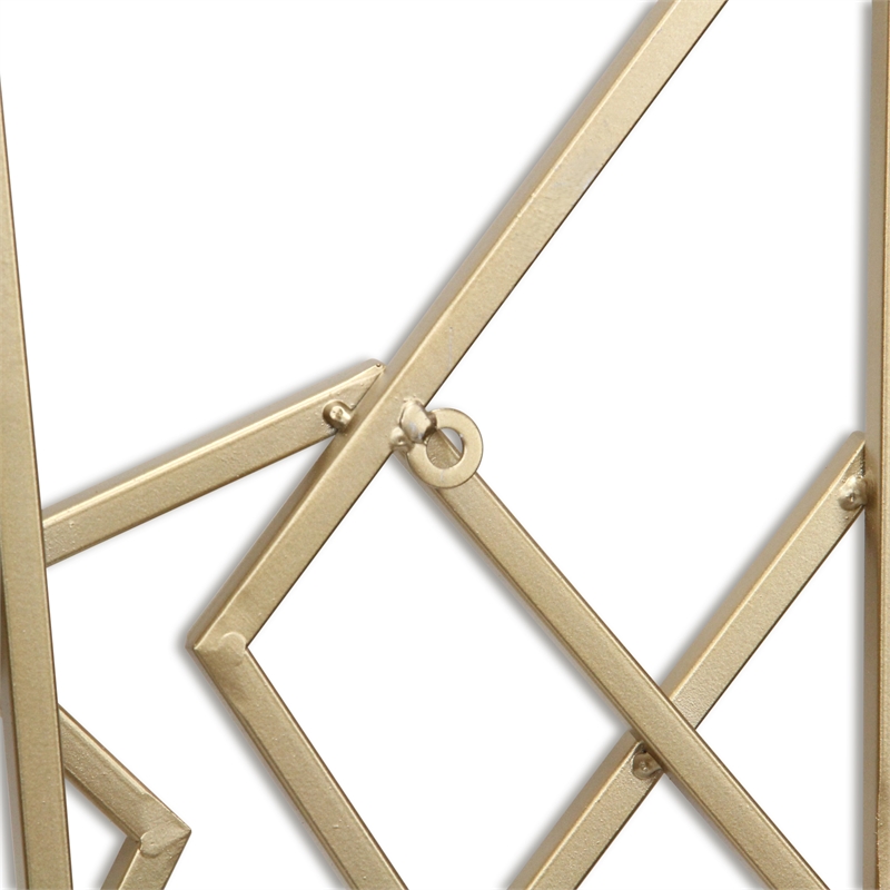 Astraga Multi Pentagon Metal Wall Art - Gold