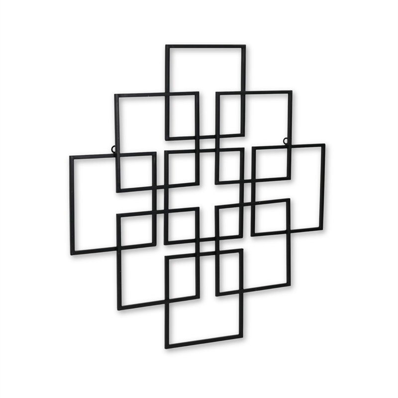 Richese Black Repeating Square Metal Wall Decor - Small