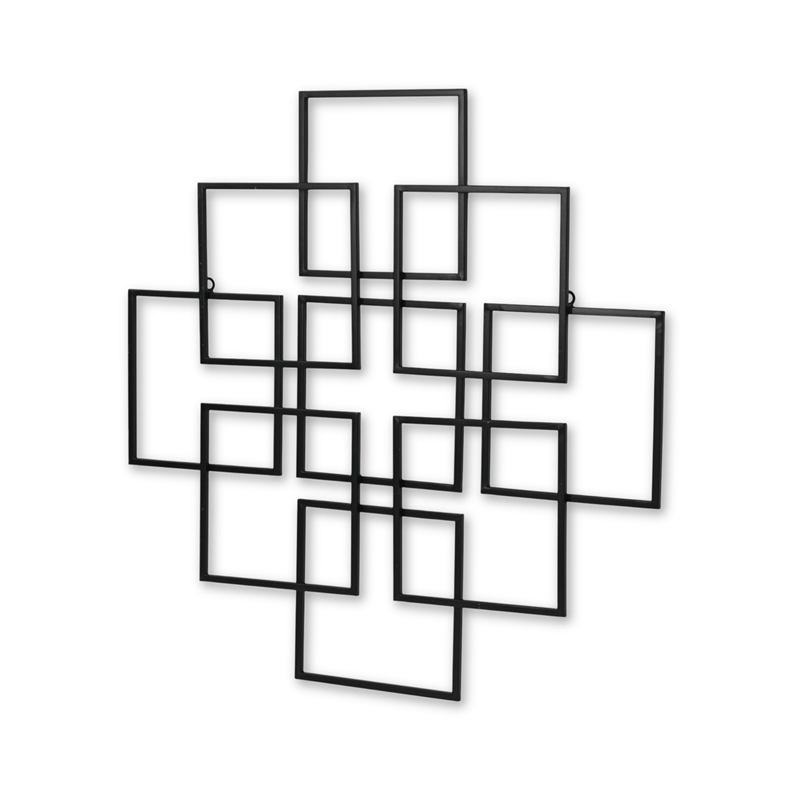 Richese Black Repeating Square Metal Wall Decor - Small
