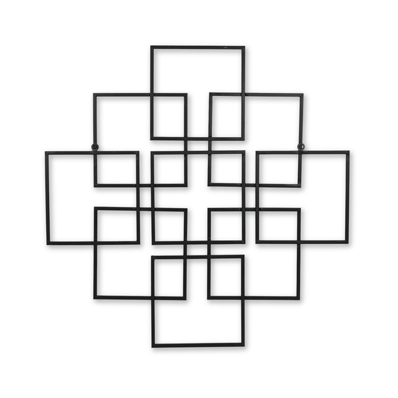 Richese Black Repeating Square Metal Wall Decor - Small