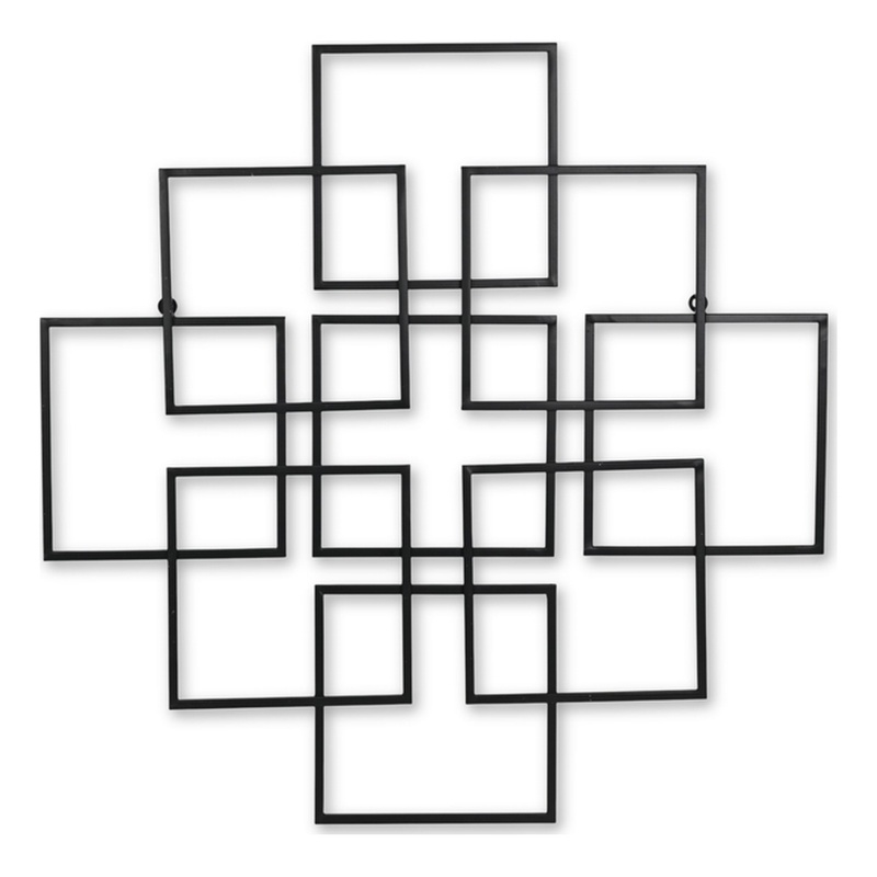 Richese Black Repeating Square Metal Wall Decor - Small