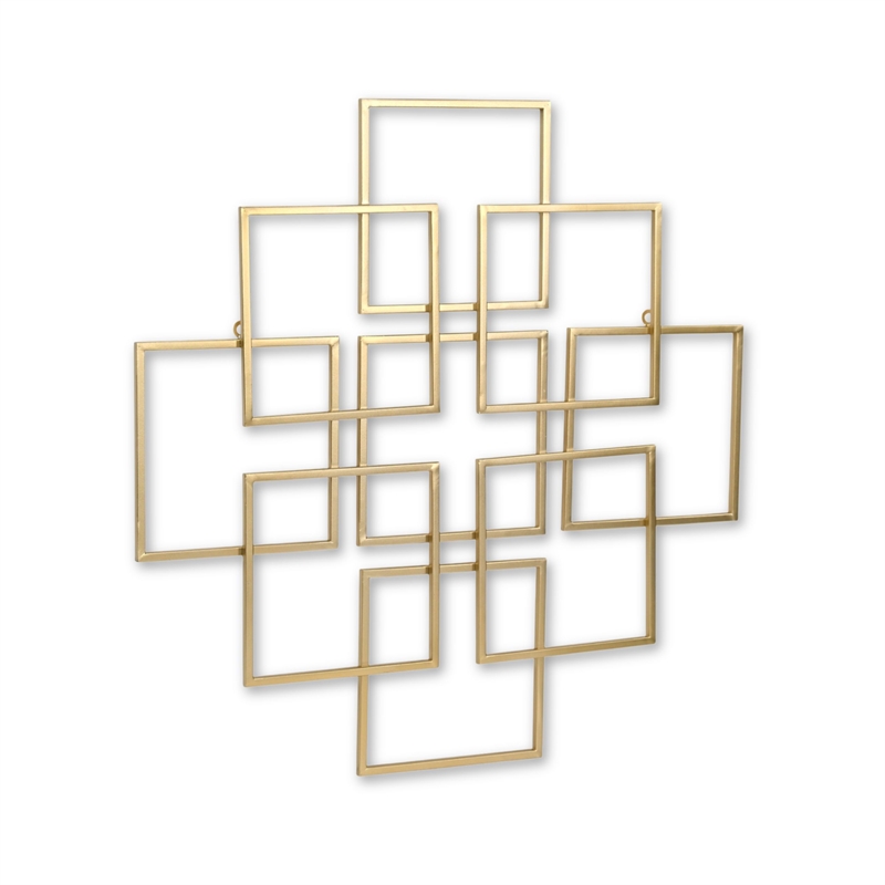 Richese Gold Repeating Square Metal Wall Decor - Small