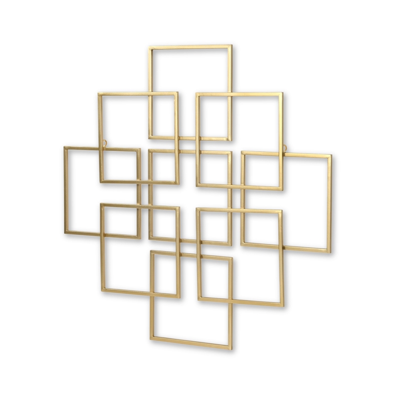 Richese Gold Repeating Square Metal Wall Decor - Small