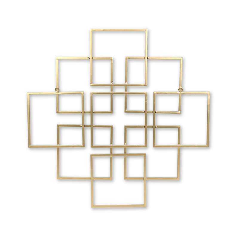 Richese Gold Repeating Square Metal Wall Decor - Small