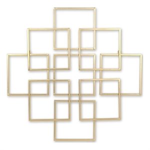 Richese Gold Repeating Square Metal Wall Decor - Small