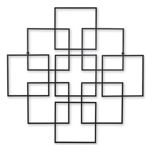 Richese Black Repeating Square Metal Wall Decor - Large