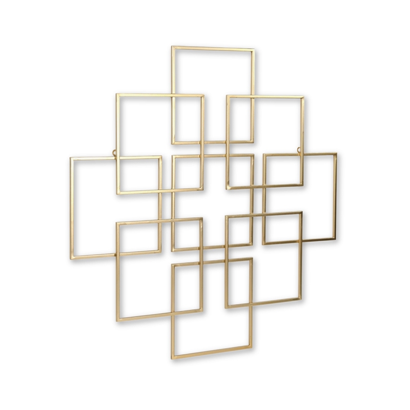 Richese Gold Repeating Square Metal Wall Decor - Large