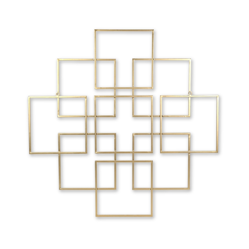 Richese Gold Repeating Square Metal Wall Decor - Large