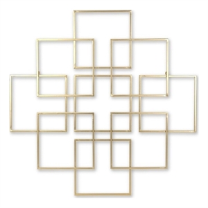 Richese Gold Repeating Square Metal Wall Decor - Large