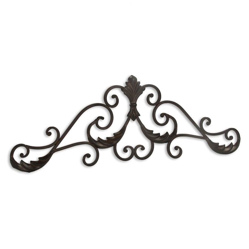 Cora Curved Rustic Metal Door Topper