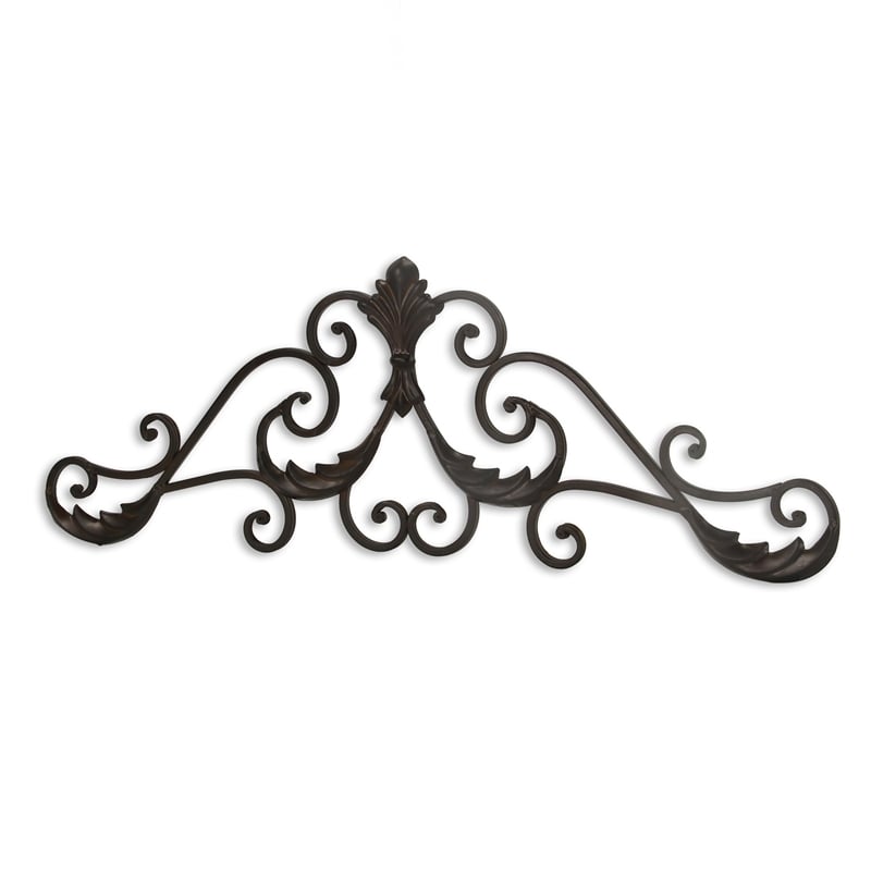 Cora Curved Rustic Metal Door Topper