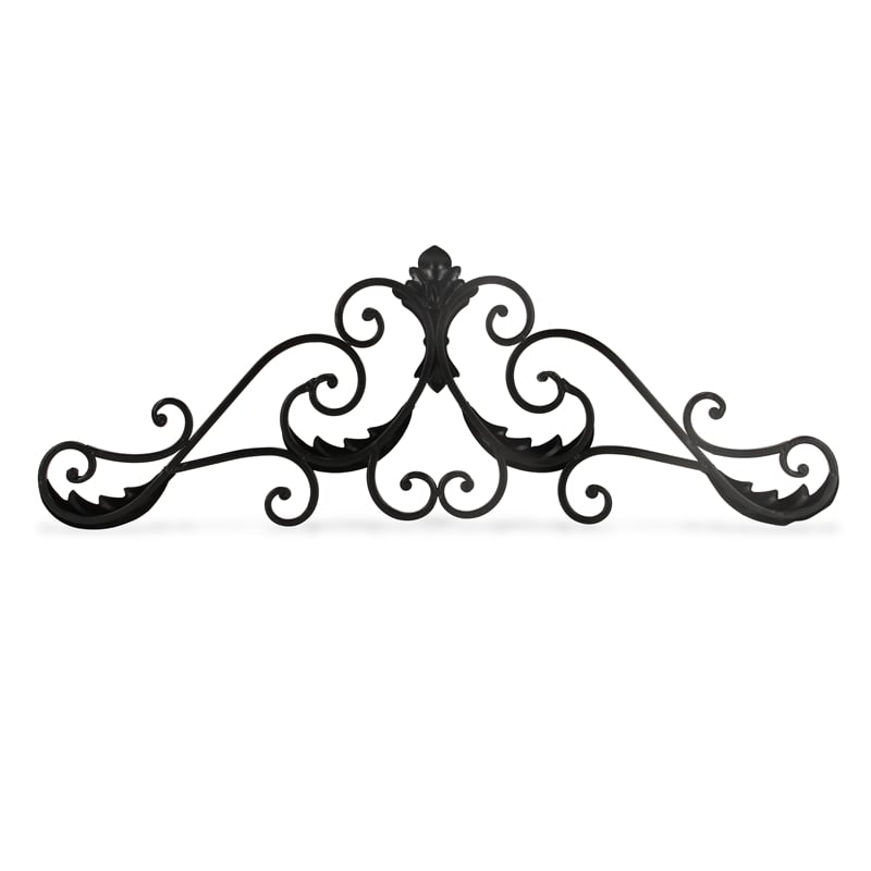 Cora Curved Rustic Metal Door Topper