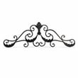 Cora Curved Rustic Metal Door Topper