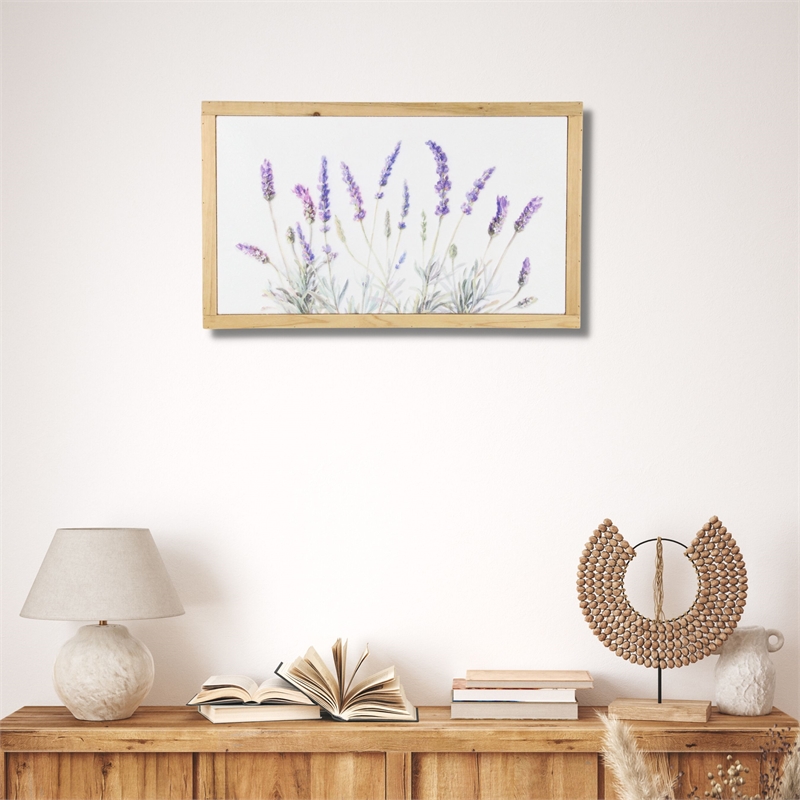 Lyulia Horizontal Flowering Lavender Bouquet Wall Panel
