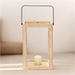 Abner Ridge Patterned Wood Lantern & Handle - Large