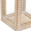 Abner Ridge Patterned Wood Lantern & Handle - Small