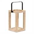 Abner Ridge Patterned Wood Lantern & Handle - Small