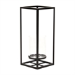 Pembertale Tall Square Black Metal Lantern - Large