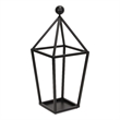 Novara Pyramid Top Metal Lantern - Black