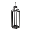Novara Hexagon Metal Lantern - Black