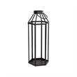 Novara Hexagon Metal Lantern - Black