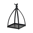 Veldra Curved Mini Table Lantern & Bird Accent - Black