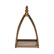 Veldra Curved Mini Table Lantern & Bird Accent - Bronze