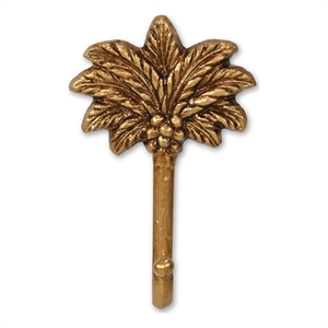 Theira Palm Tree Themed Gold Cast Iron Wall Hook