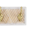 Zephyra Modern Cottage 5 Gold Hook Coat Rack