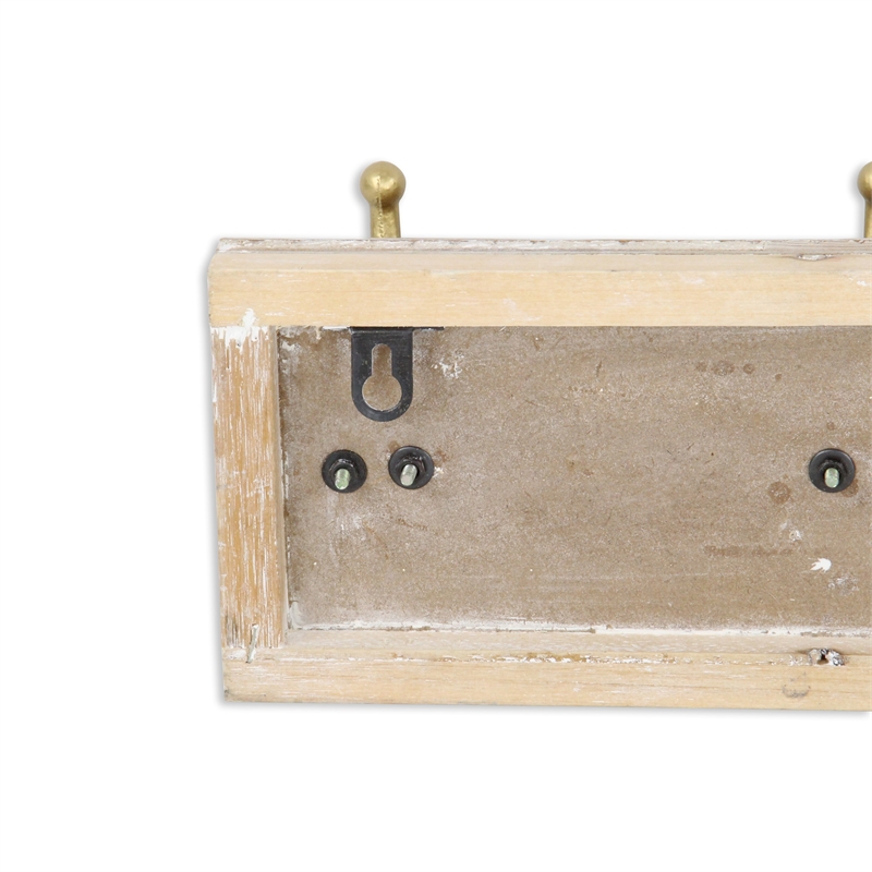 Zephyra Modern Cottage 5 Gold Hook Coat Rack