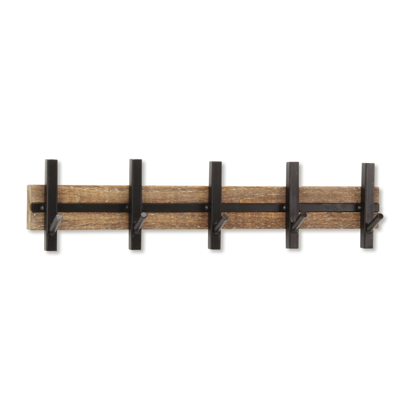 Orionis 5 Hook Modern Coat Rack - Brown