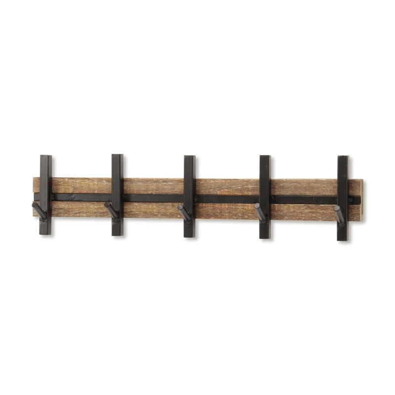 Orionis 5 Hook Modern Coat Rack - Brown